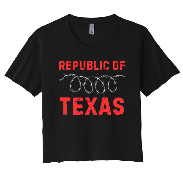 Texas Border Crisis Come And Take It Republic Of Texas Women's Crop Top Tee