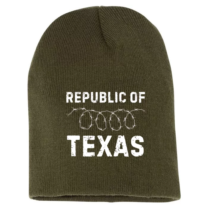 Texas Border Crisis Come And Take It Republic Of Texas Short Acrylic Beanie