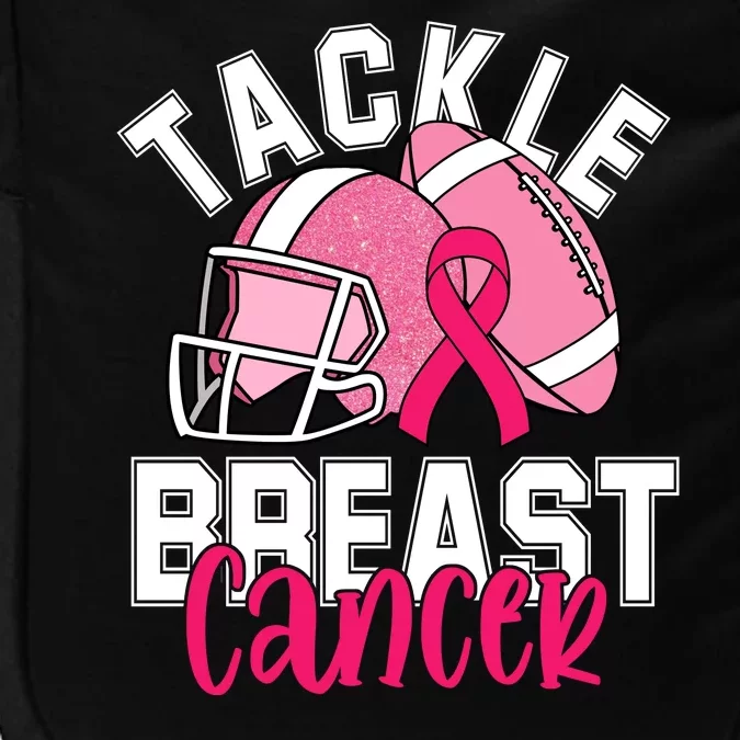 Tackle Breast Cancer Football Ribbon Awareness Impact Tech Backpack