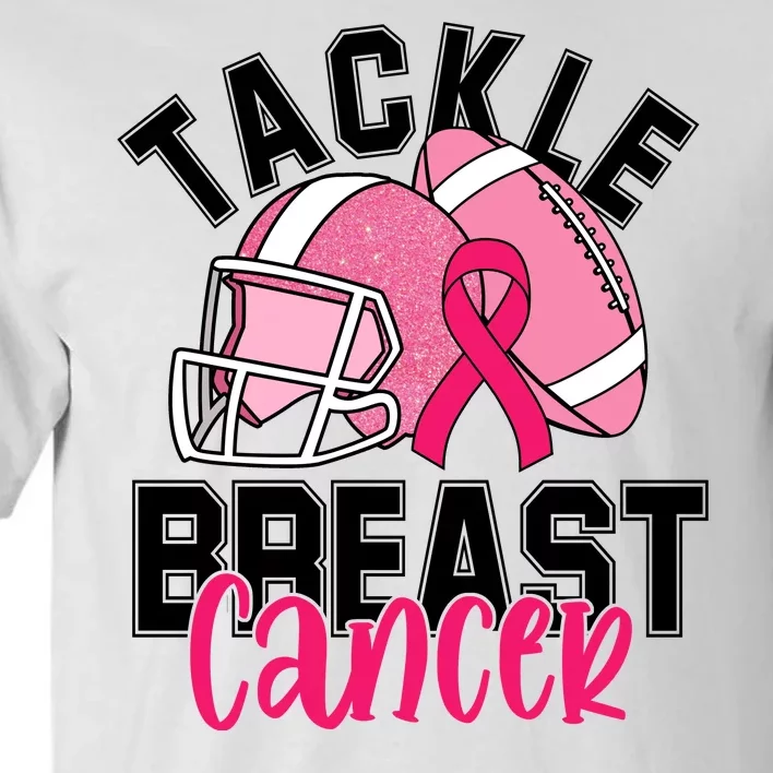 Tackle Breast Cancer Football Ribbon Awareness Tall T-Shirt