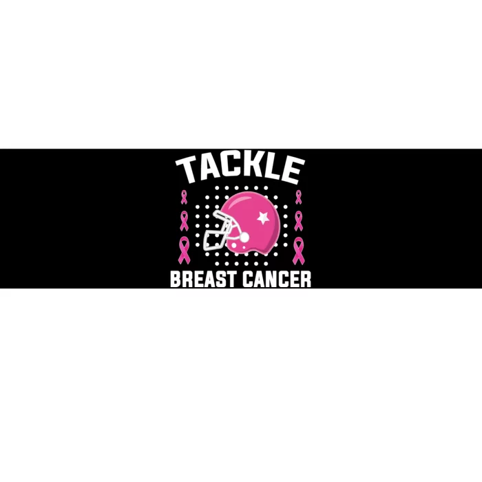 Tackle Breast Cancer Football Helmet Bumper Sticker