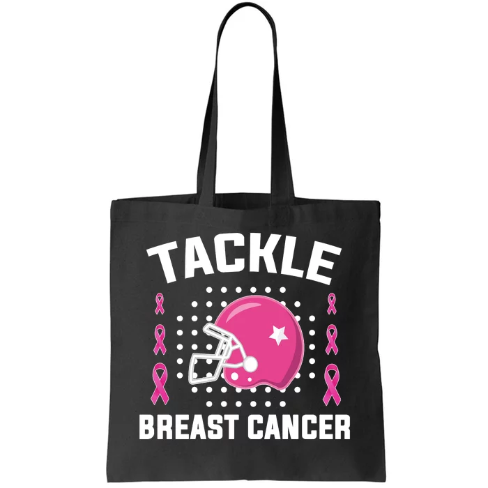 Tackle Breast Cancer Football Helmet Tote Bag