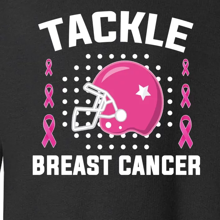 Tackle Breast Cancer Football Helmet Toddler Sweatshirt