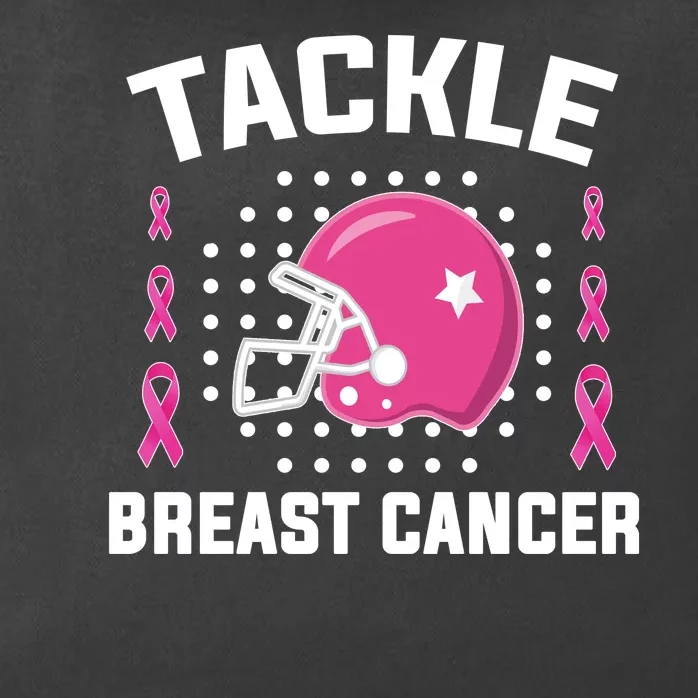 Tackle Breast Cancer Football Helmet Zip Tote Bag