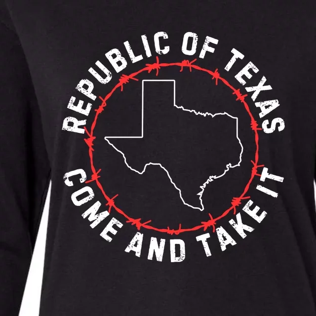 Texas Border Crisis Come And Take It Womens Cotton Relaxed Long Sleeve T-Shirt