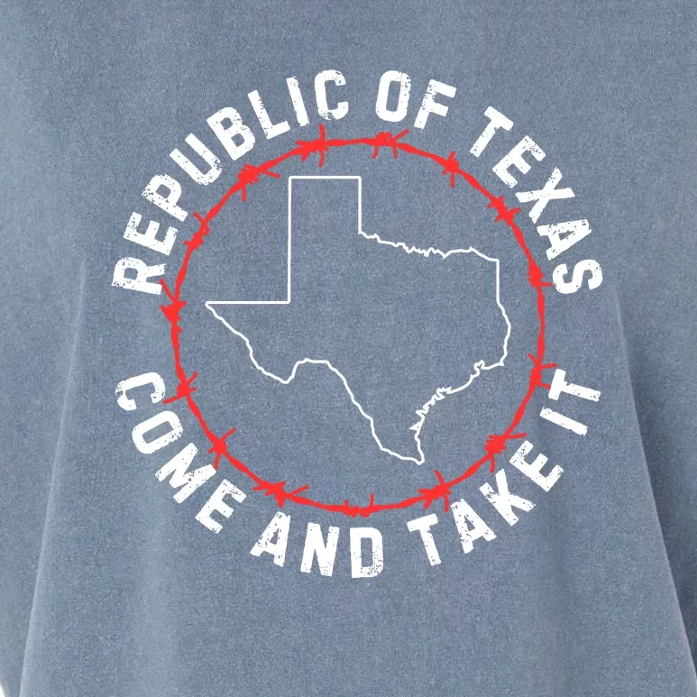 Texas Border Crisis Come And Take It Garment-Dyed Women's Muscle Tee