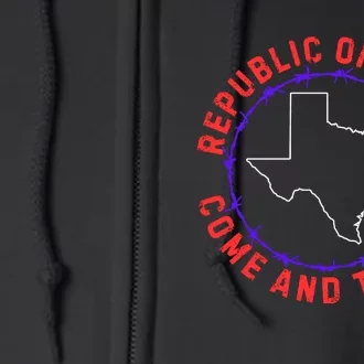 Texas Border Crisis Come And Take It Full Zip Hoodie