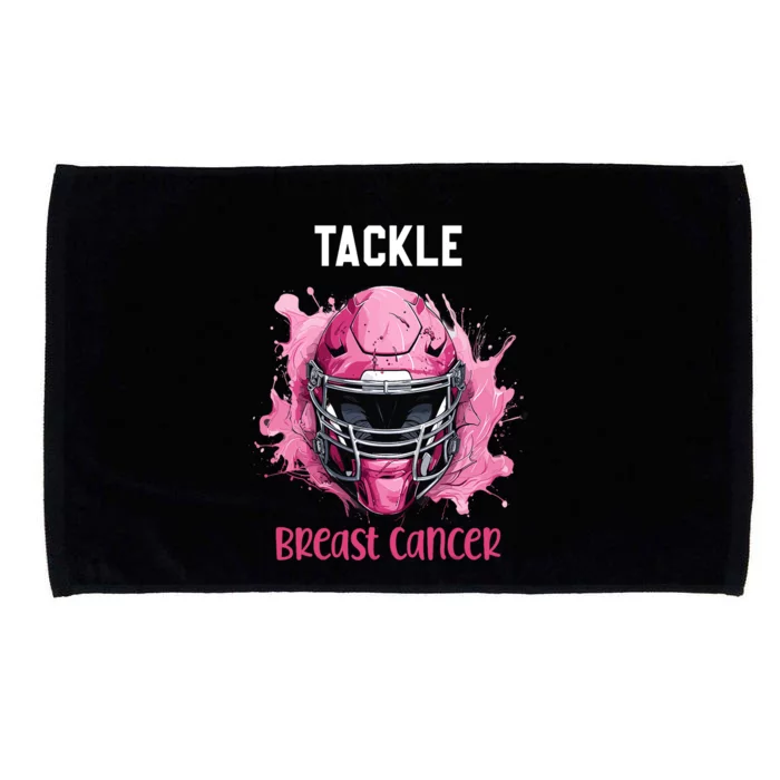 Tackle Breast Cancer Awareness Pink Ribbon Football Boy Kids Microfiber Hand Towel