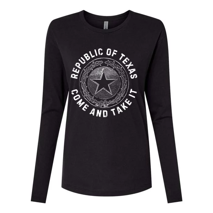 Texas Border Crisis Come And Take It Womens Cotton Relaxed Long Sleeve T-Shirt