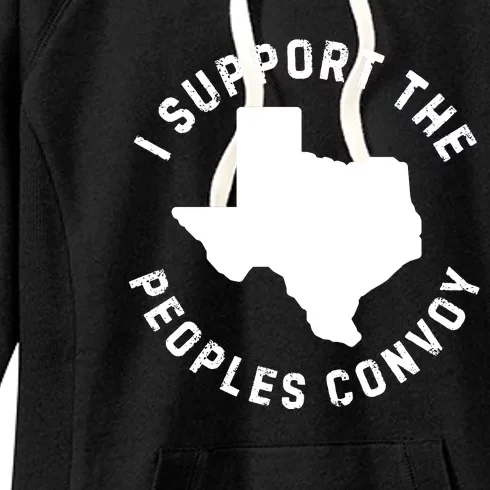 Texas Border Crisis Peoples Convoy Women's Fleece Hoodie