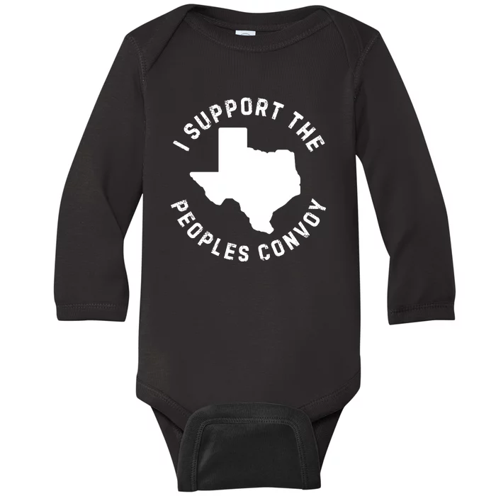 Texas Border Crisis Peoples Convoy Baby Long Sleeve Bodysuit