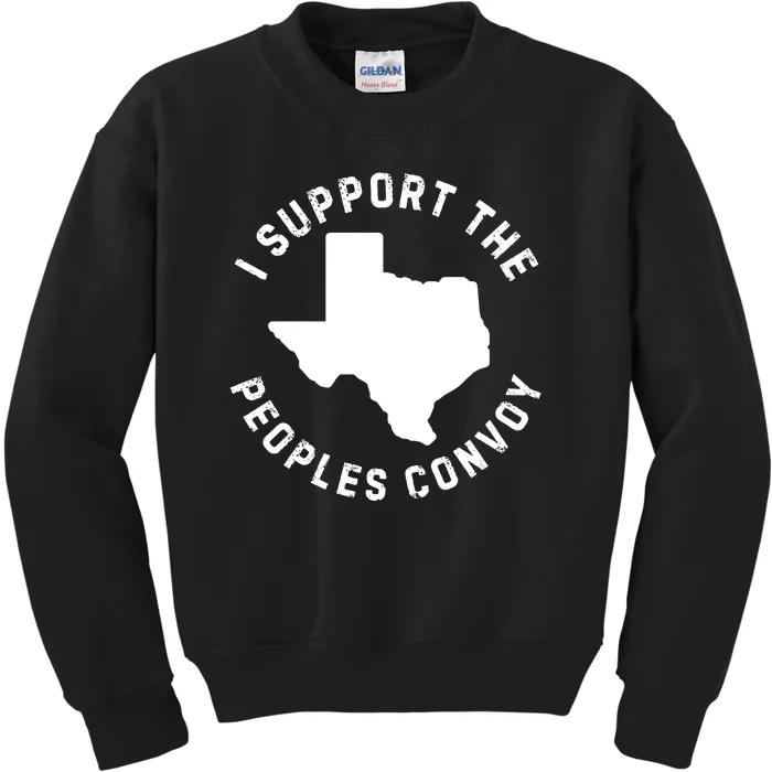 Texas Border Crisis Peoples Convoy Kids Sweatshirt