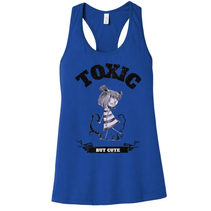 Toxic But Cute Creepy Funny Halloween Graphic Women's Racerback Tank