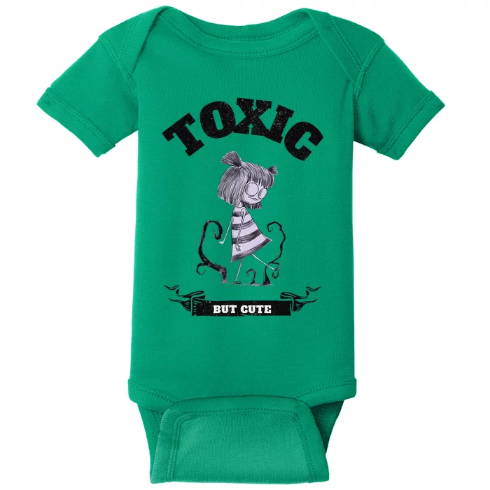 Toxic But Cute Creepy Funny Halloween Graphic Baby Bodysuit