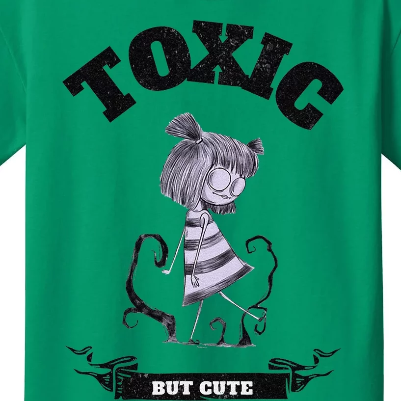 Toxic But Cute Creepy Funny Halloween Graphic Kids T-Shirt