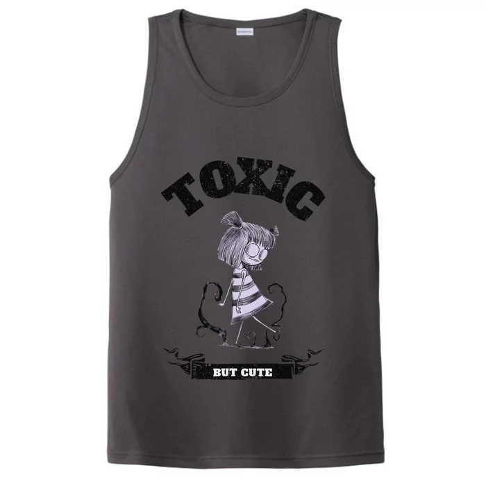 Toxic But Cute Creepy Funny Halloween Graphic Performance Tank