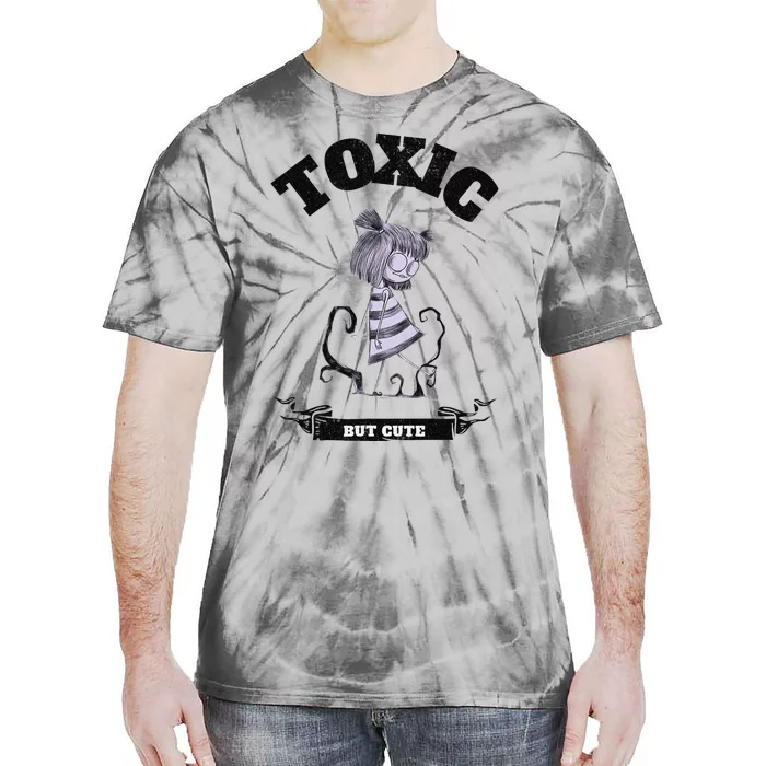 Toxic But Cute Creepy Funny Halloween Graphic Tie-Dye T-Shirt