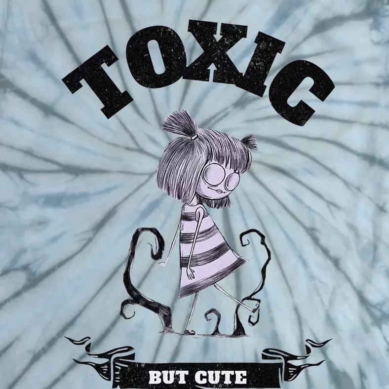 Toxic But Cute Creepy Funny Halloween Graphic Tie-Dye T-Shirt