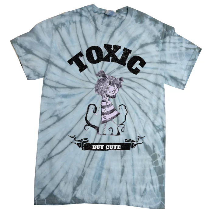 Toxic But Cute Creepy Funny Halloween Graphic Tie-Dye T-Shirt