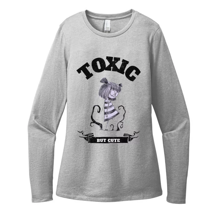 Toxic But Cute Creepy Funny Halloween Graphic Womens CVC Long Sleeve Shirt