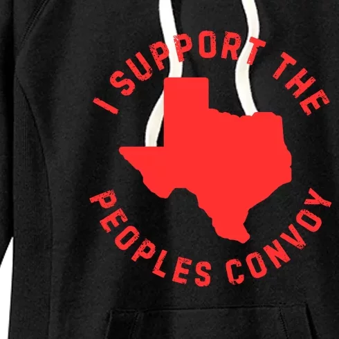 Texas Border Crisis Peoples Convoy Women's Fleece Hoodie