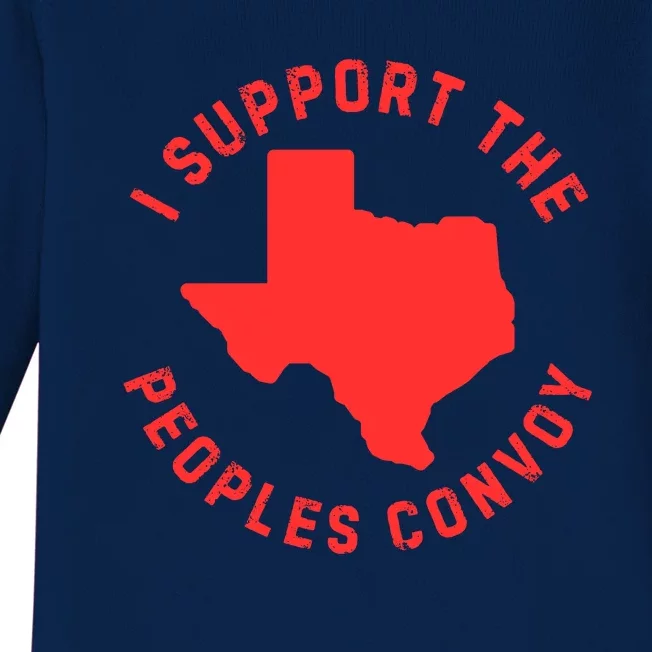 Texas Border Crisis Peoples Convoy Baby Long Sleeve Bodysuit