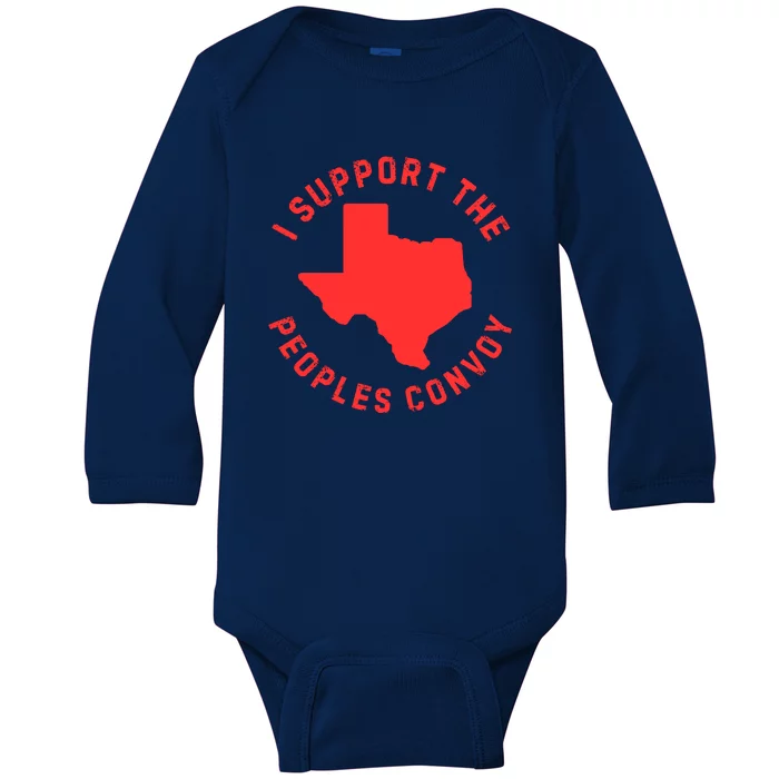 Texas Border Crisis Peoples Convoy Baby Long Sleeve Bodysuit