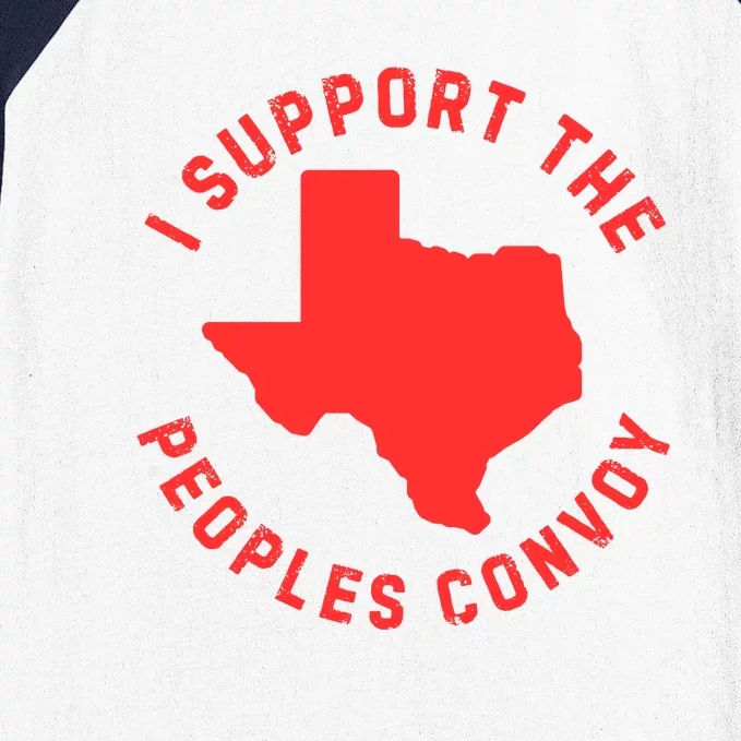 Texas Border Crisis Peoples Convoy Baseball Sleeve Shirt