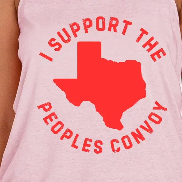 Texas Border Crisis Peoples Convoy Women's Knotted Racerback Tank