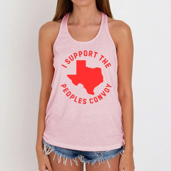 Texas Border Crisis Peoples Convoy Women's Knotted Racerback Tank