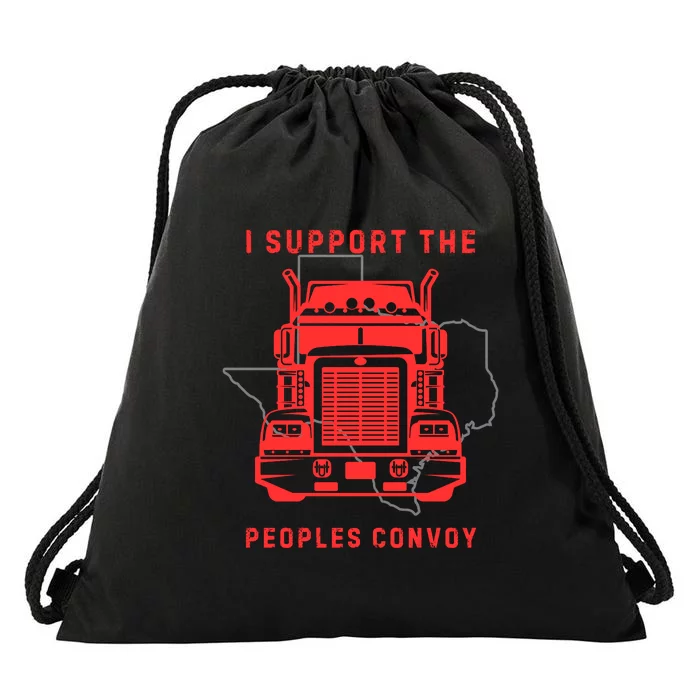 Texas Border Crisis Peoples Convoy Drawstring Bag