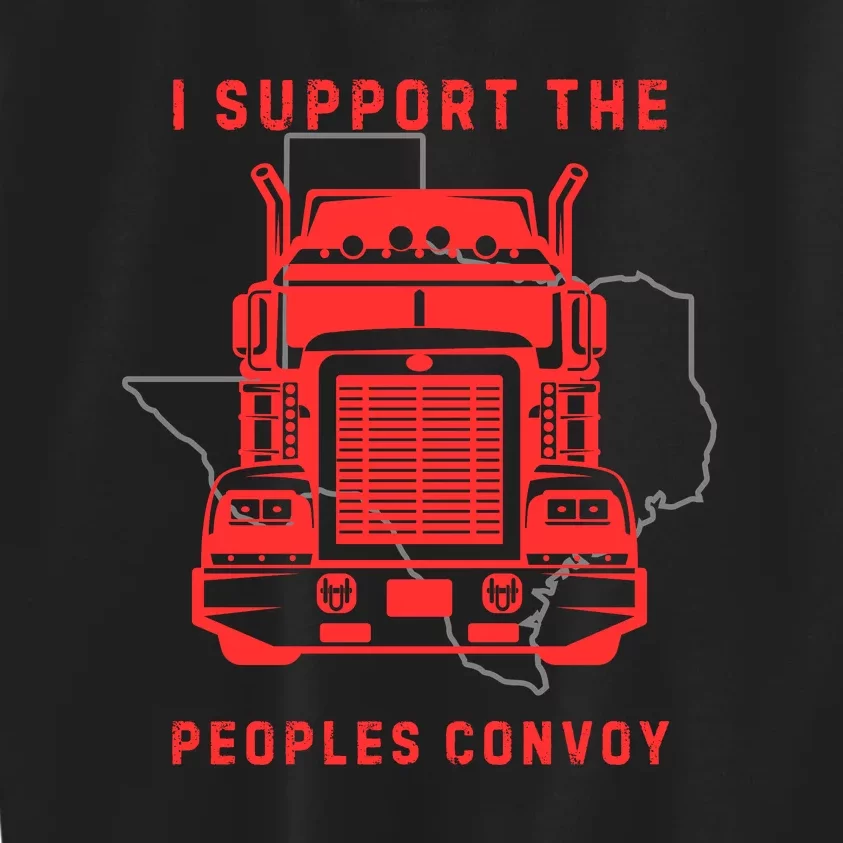 Texas Border Crisis Peoples Convoy Kids Sweatshirt