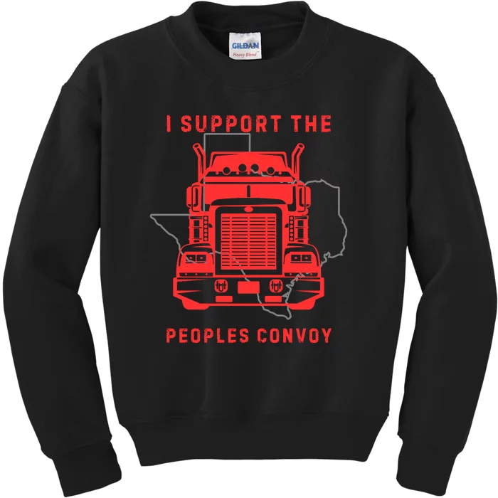 Texas Border Crisis Peoples Convoy Kids Sweatshirt