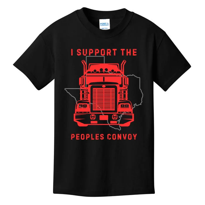 Texas Border Crisis Peoples Convoy Kids T-Shirt