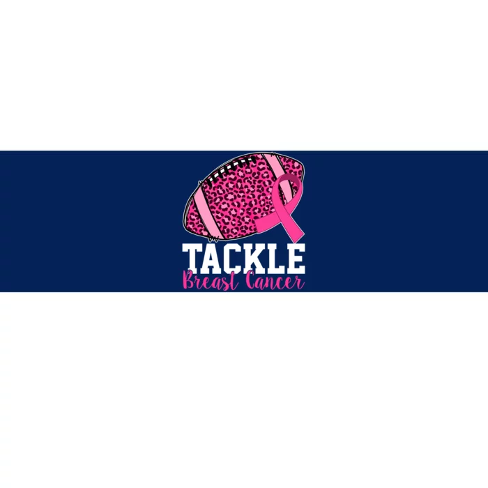 Tackle Breast Cancer Football Ribbon Awareness Bumper Sticker