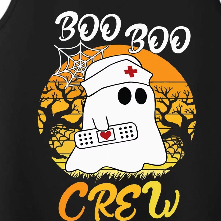 The Boo Crew Halloween Ghost The Boo Crew Nurse Performance Tank