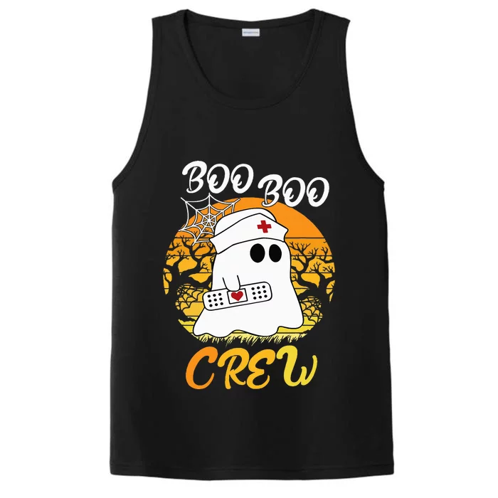 The Boo Crew Halloween Ghost The Boo Crew Nurse Performance Tank