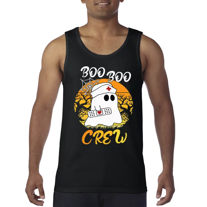 The Boo Crew Halloween Ghost The Boo Crew Nurse Tank Top