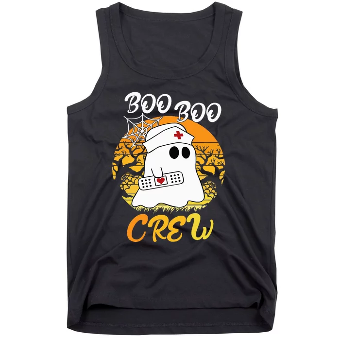 The Boo Crew Halloween Ghost The Boo Crew Nurse Tank Top