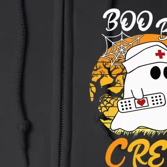 The Boo Crew Halloween Ghost The Boo Crew Nurse Full Zip Hoodie