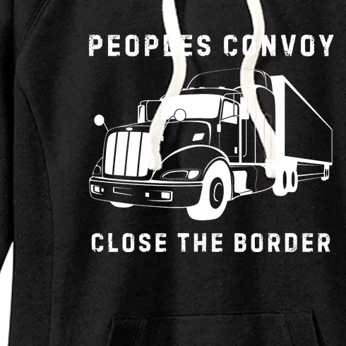 Texas Border Crisis Peoples Convoy Women's Fleece Hoodie