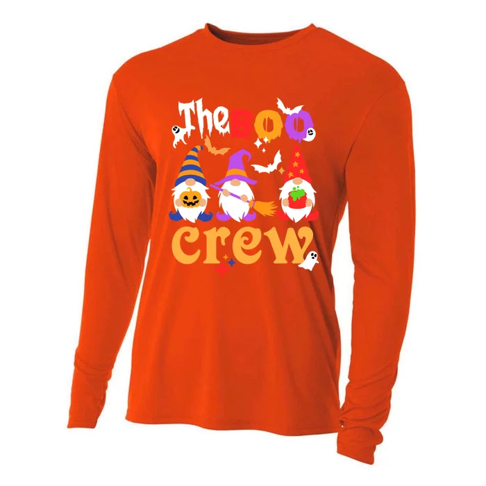 The Boo Crew Gnomes Gift Gnome Halloween Pumpkin Gift Cooling Performance Long Sleeve Crew