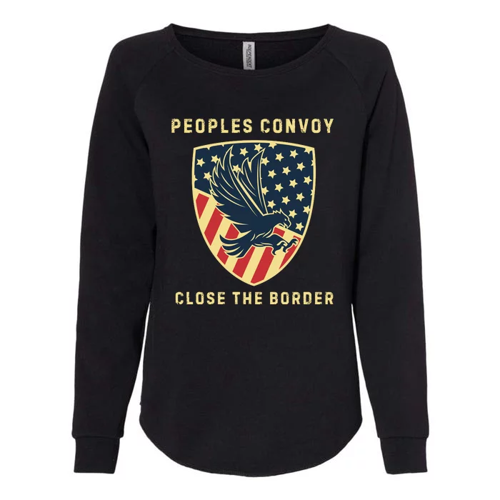 Texas Border Crisis Peoples Convoy Womens California Wash Sweatshirt