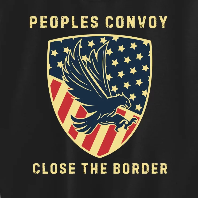 Texas Border Crisis Peoples Convoy Kids Sweatshirt