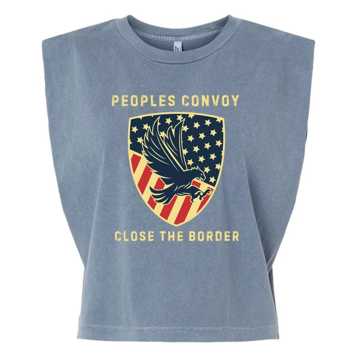 Texas Border Crisis Peoples Convoy Garment-Dyed Women's Muscle Tee