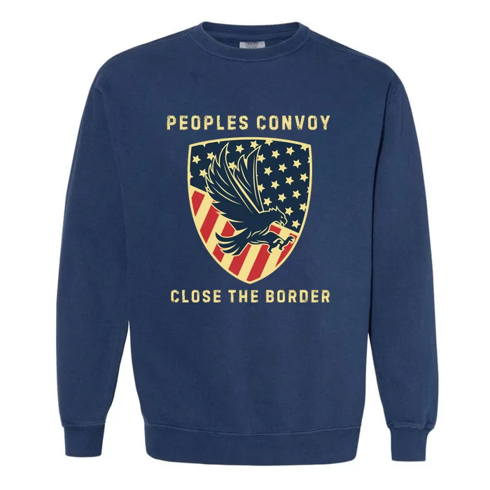 Texas Border Crisis Peoples Convoy Garment-Dyed Sweatshirt