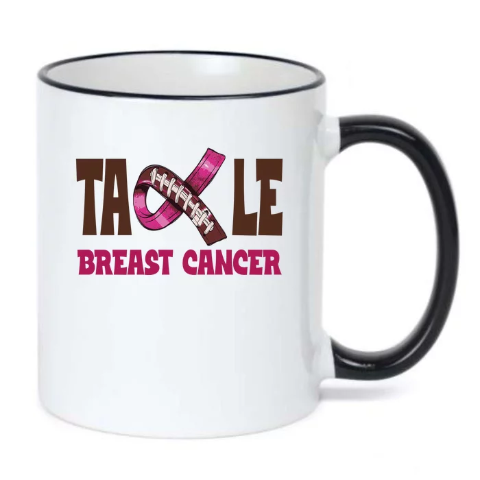 Tackle Breast Cancer Awareness Football Black Color Changing Mug