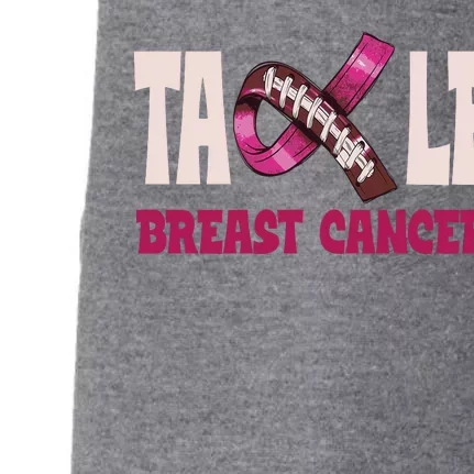 Tackle Breast Cancer Awareness Football Doggie 3-End Fleece Hoodie