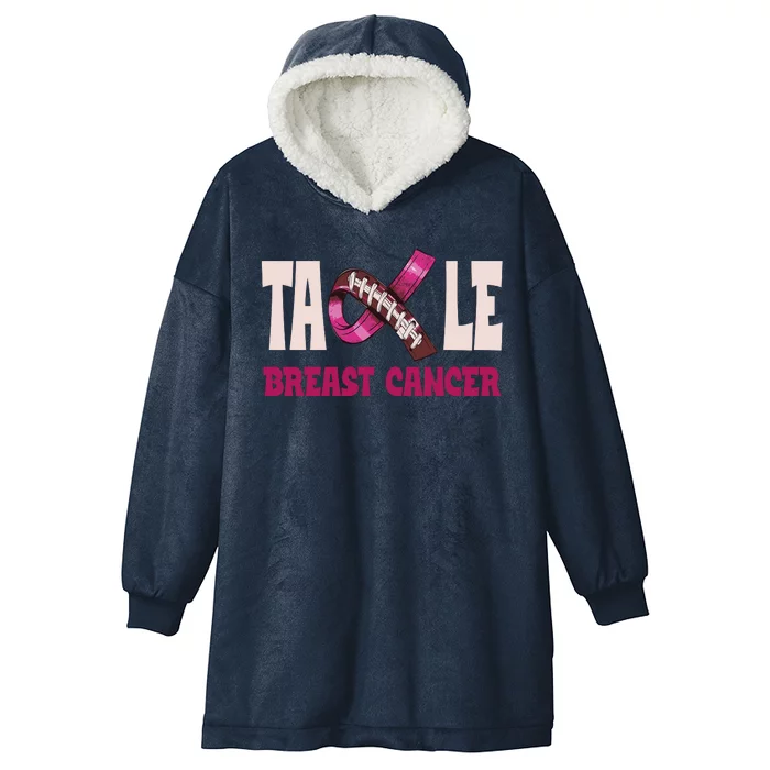 Tackle Breast Cancer Awareness Football Hooded Wearable Blanket