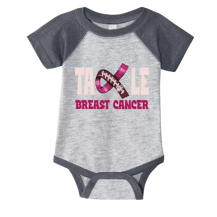 Tackle Breast Cancer Awareness Football Infant Baby Jersey Bodysuit